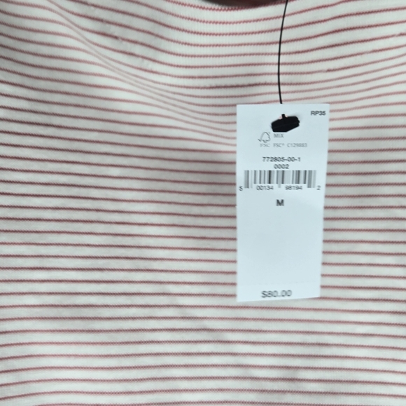 NWT Banana Republic Red And White Striped T-Shirt Mini Dress - Size M - Picture 3 of 8